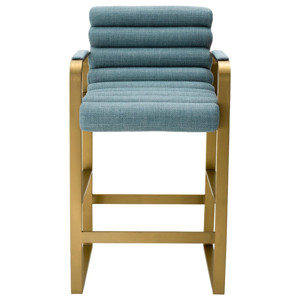 Eichholtz Olsen Counter Stool in Brushed Brass, , large