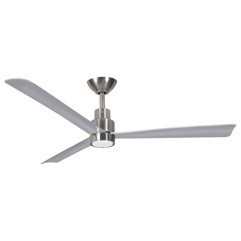 Minka-Aire Simple 52" Indoor/Outdoor Ceiling Fan with LED Light in Brushed Nickel Wet, , large
