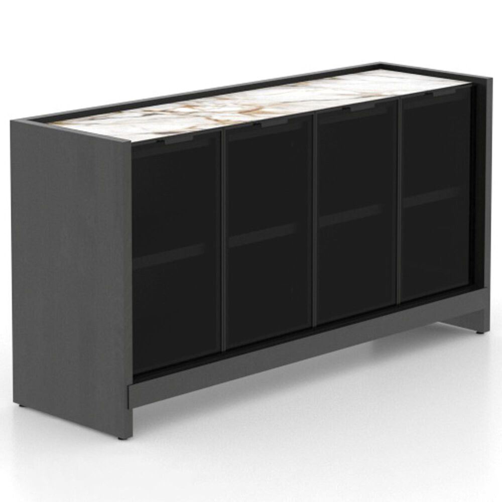 Declan Dining 4-Door Buffet in Cognac Peppercorn Washed and Shell, , large