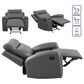 Steve Silver Gaston Manual Glider Recliner in Gray, , large