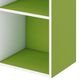 HOMLUX 3-Tier Bookcase with Decorative Open Shelves in White and Green, , large