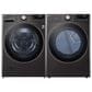 LG 4.5 Cu. Ft. Front Load Washer and 7.4 Cu. Ft. Electric Dryer with TurboWash 360 Laundry Pair in Black Steel, , large