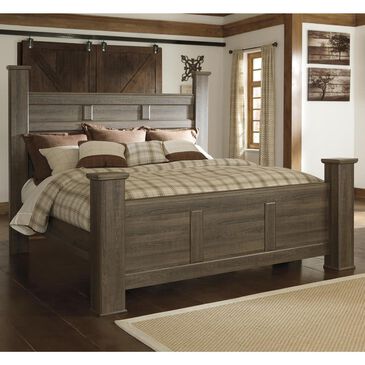 Signature Design by Ashley Juararo King Poster Bed in Dark Brown, , large