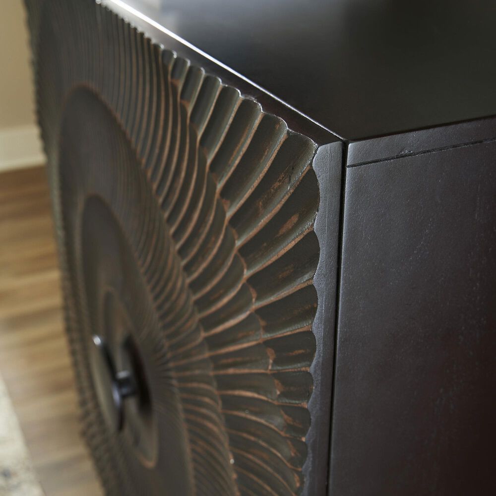 Ashley Fosterman Accent Cabinet in Distressed Black, , large