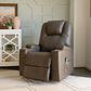 Linon Home Decor Peoria Power Lift Recliner in Mushroom, , large