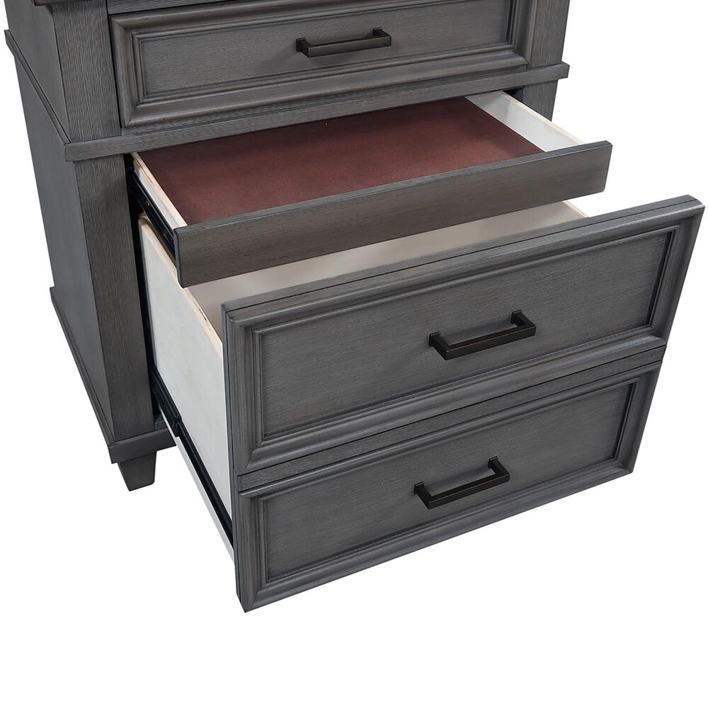 Riva Ridge Caraway 2-Drawer Traditional Nightstand in Slate Gray, , large
