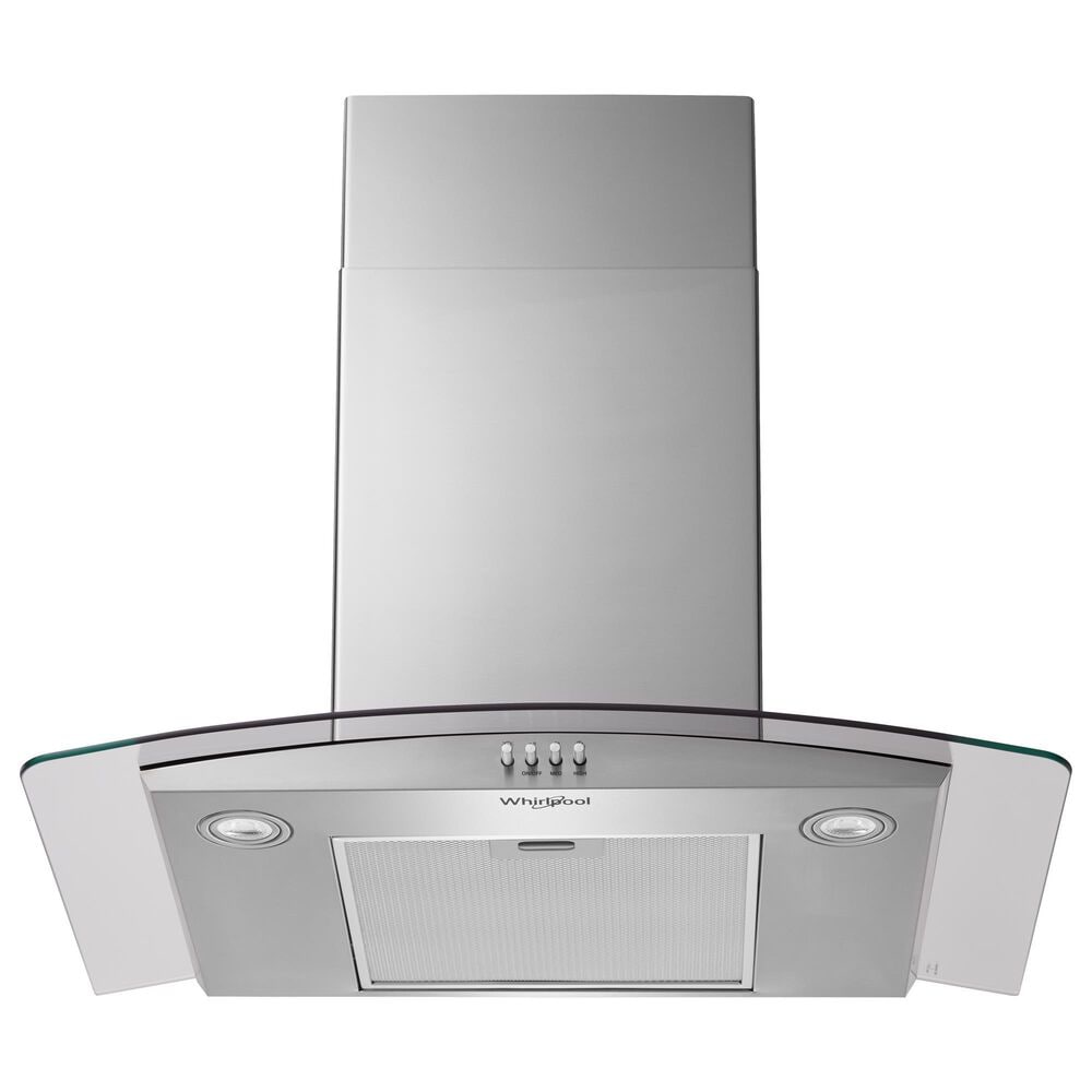 Whirlpool 30&quot; Curved Glass Range Hood with 400 CFM in Stainless Steel, , large