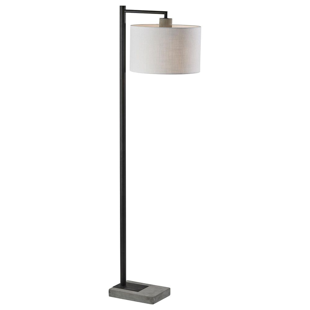 Adesso Devin Floor Lamp in Black and Grey, , large