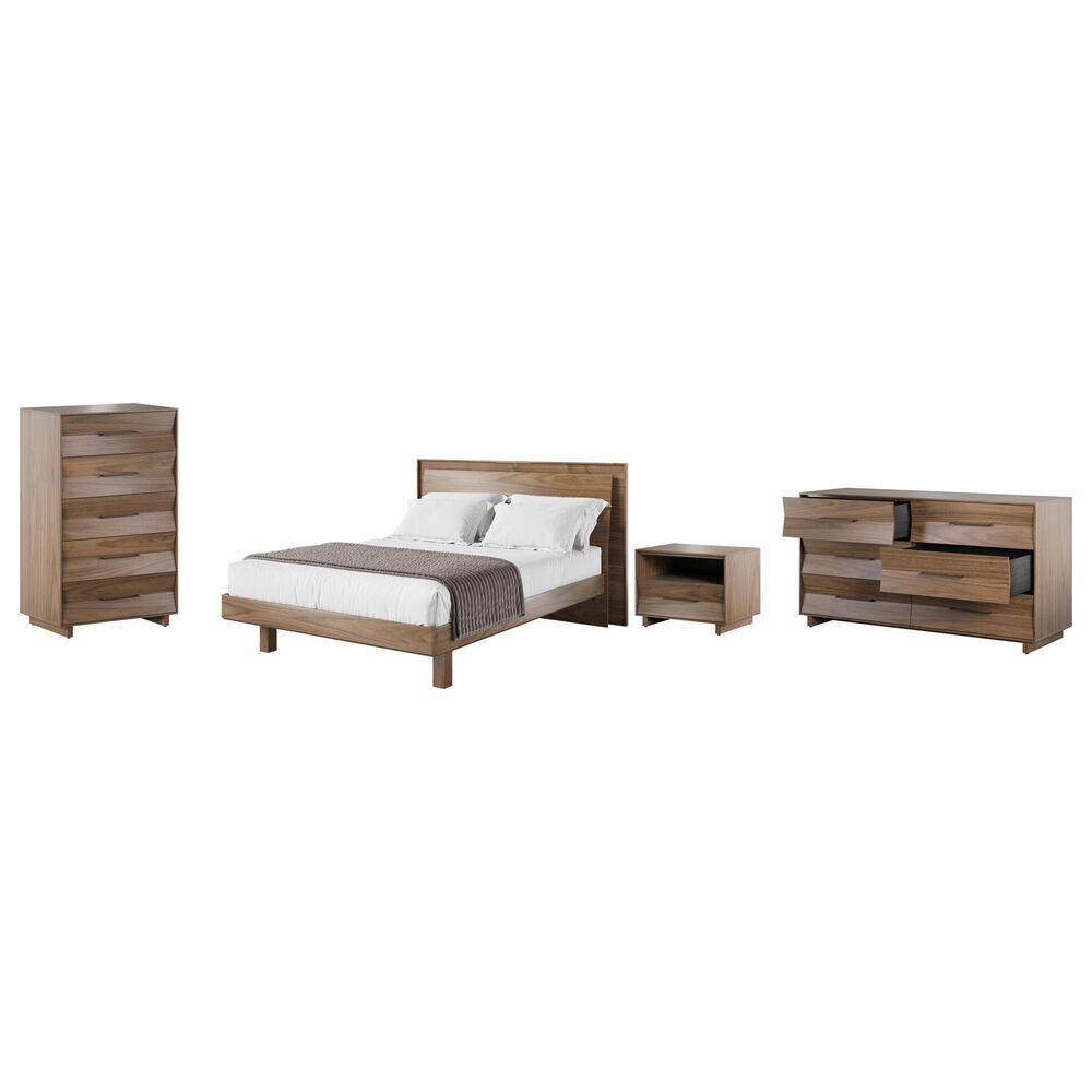 BDI Kava 4-Piece Queen Bedroom Set in Natural Walnut, , large