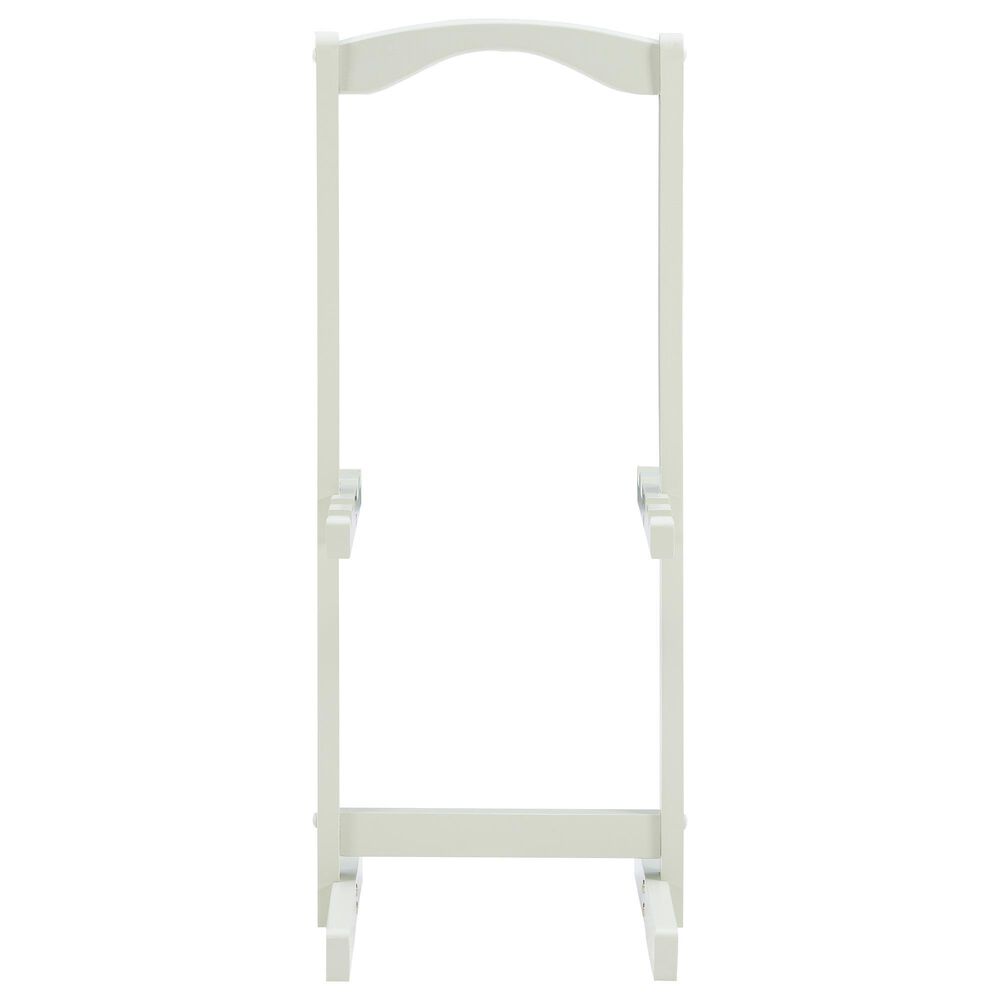 Linon Home Decor Compass Folding TV Tray Table Set with Stand in Light Gray (Set of 4), , large