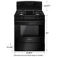 Amana 5.0 Cu. Ft. Gas Range with Self-Clean Option in Black, , large
