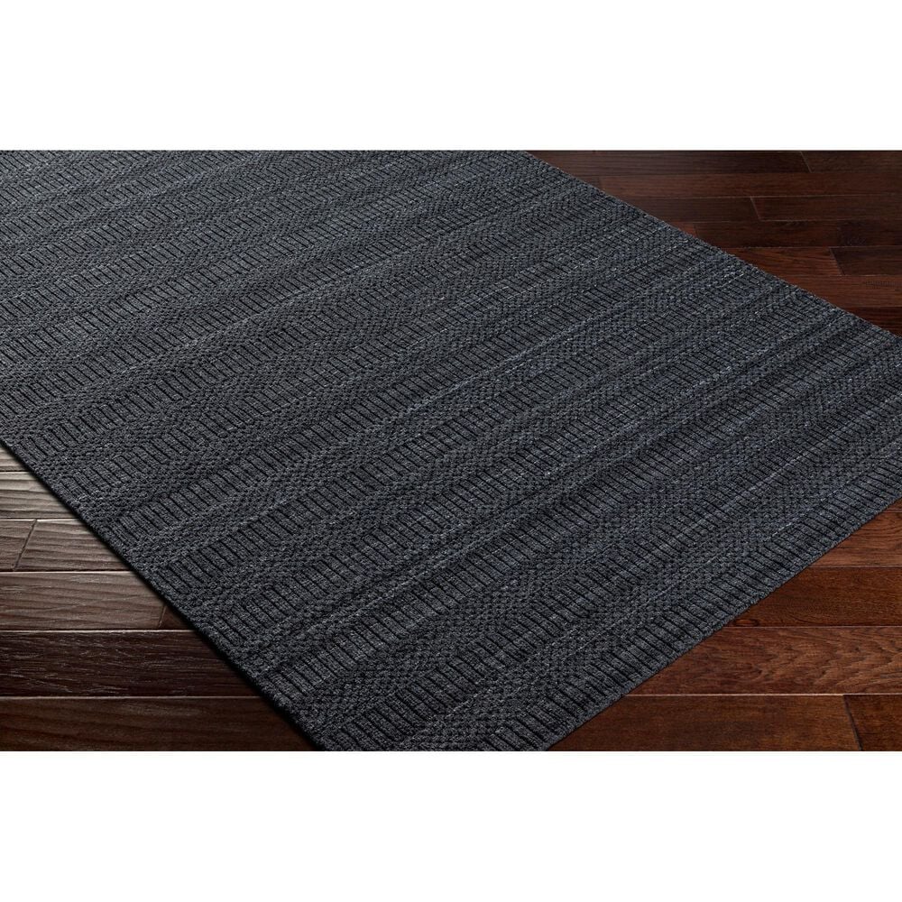 Surya Hickory 8&#39; x 10&#39; Charcoal, Black and Gray Area Rug, , large