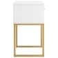 Ashley Socalle 1-Drawer Nightstand in Matte White and Gold, , large