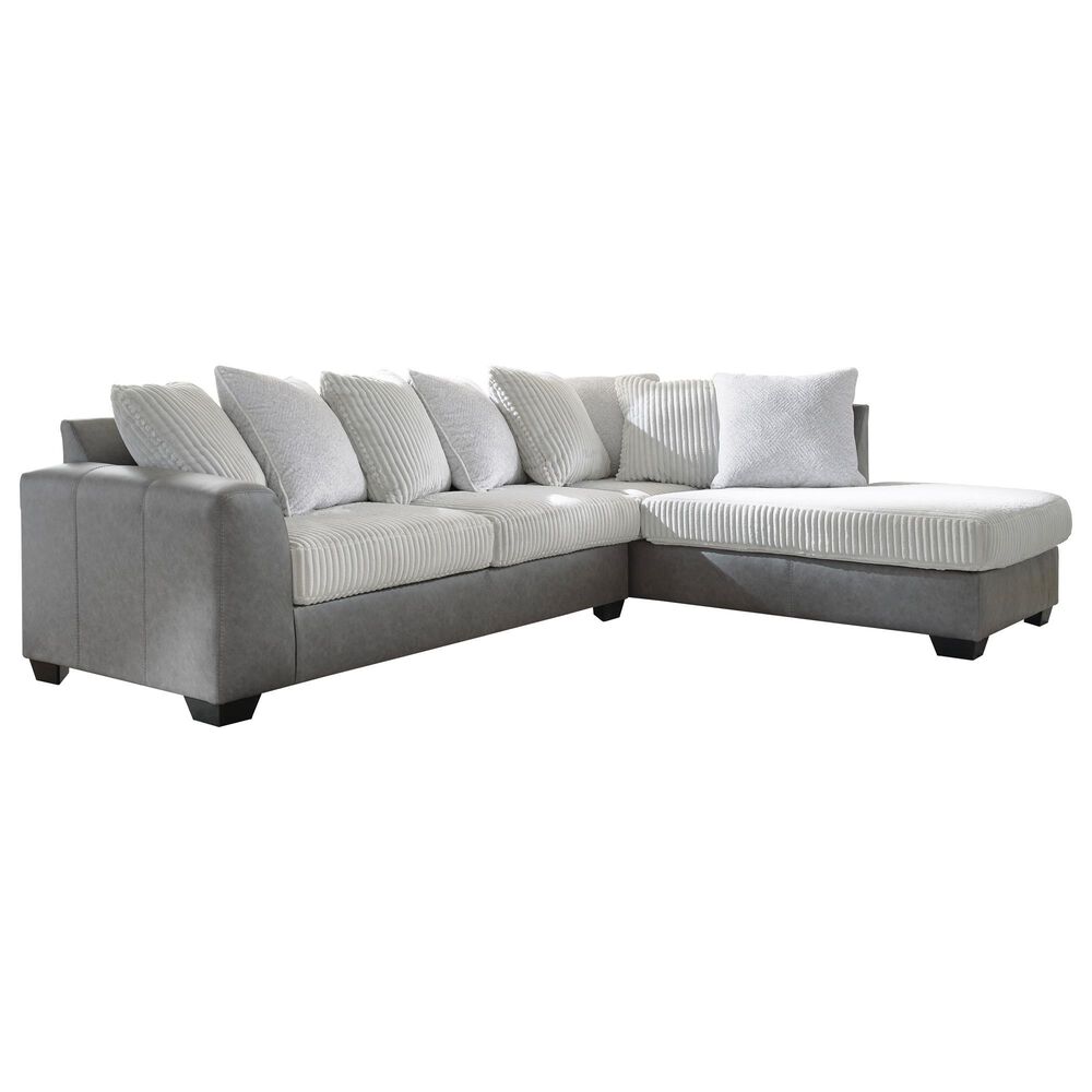 Ashley Clairette Court 2-Piece Right Facing Sectional with Chaise in Alloy, , large