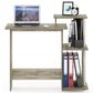 HOMLUX 40" Computer Desk with Open Side Shelves in Sonoma Oak and White, , large