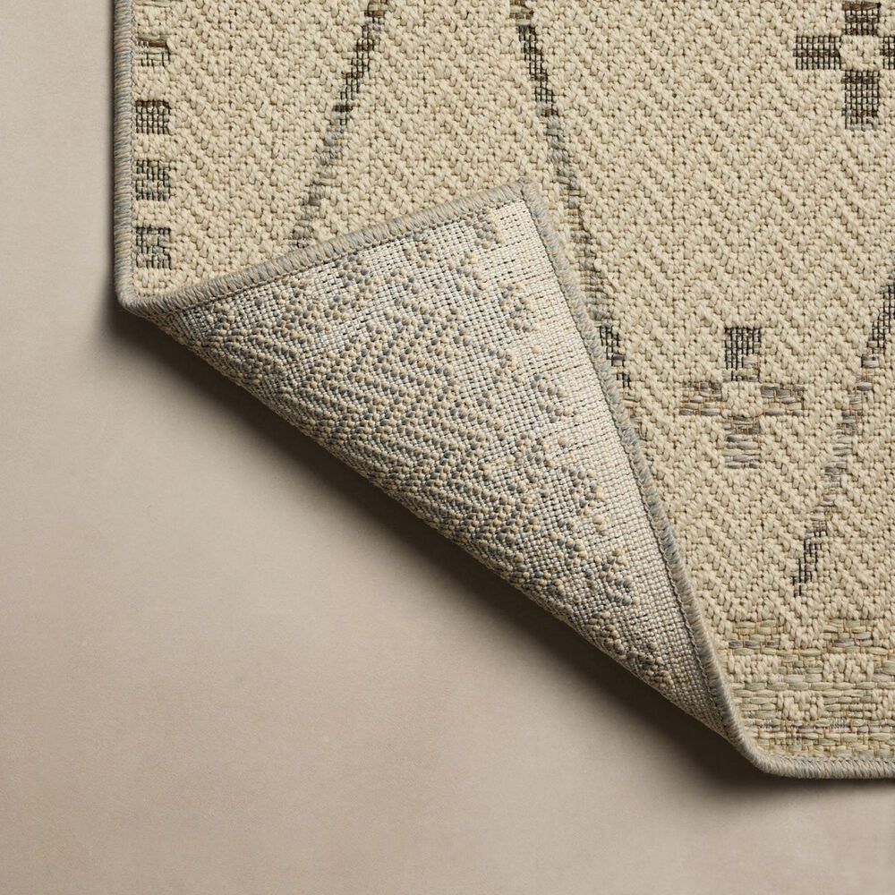 Loloi Saylor Ivory and Pebble 8'6" x 12' Indoor/Outdoor Area Rug, , large