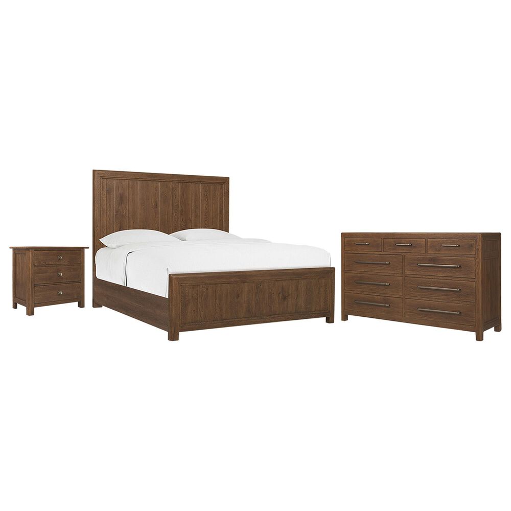 Hooker Furniture Driftwood 3-Piece King Panel Bedroom Set in Worn Saddle, , large
