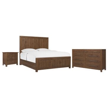 Hooker Furniture Driftwood 3-Piece King Panel Bedroom Set in Worn Saddle, , large