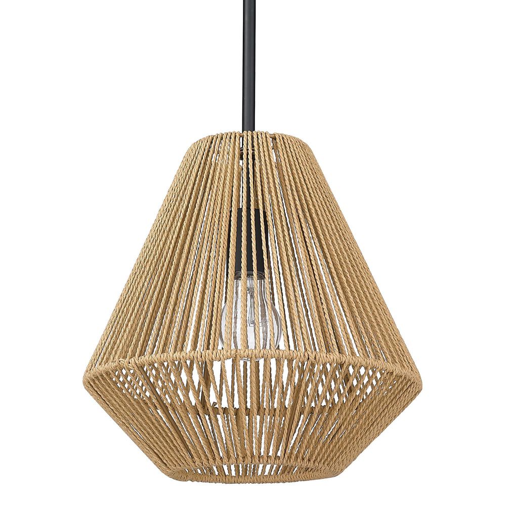 Golden Lighting Valentina Medium Pendant in Matte Black, , large