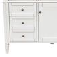 James Martin Vanities Brittany 48" Single Bathroom Vanity in Bright White with 3 cm Carrara White Marble Top and Rectangle Sink, , large