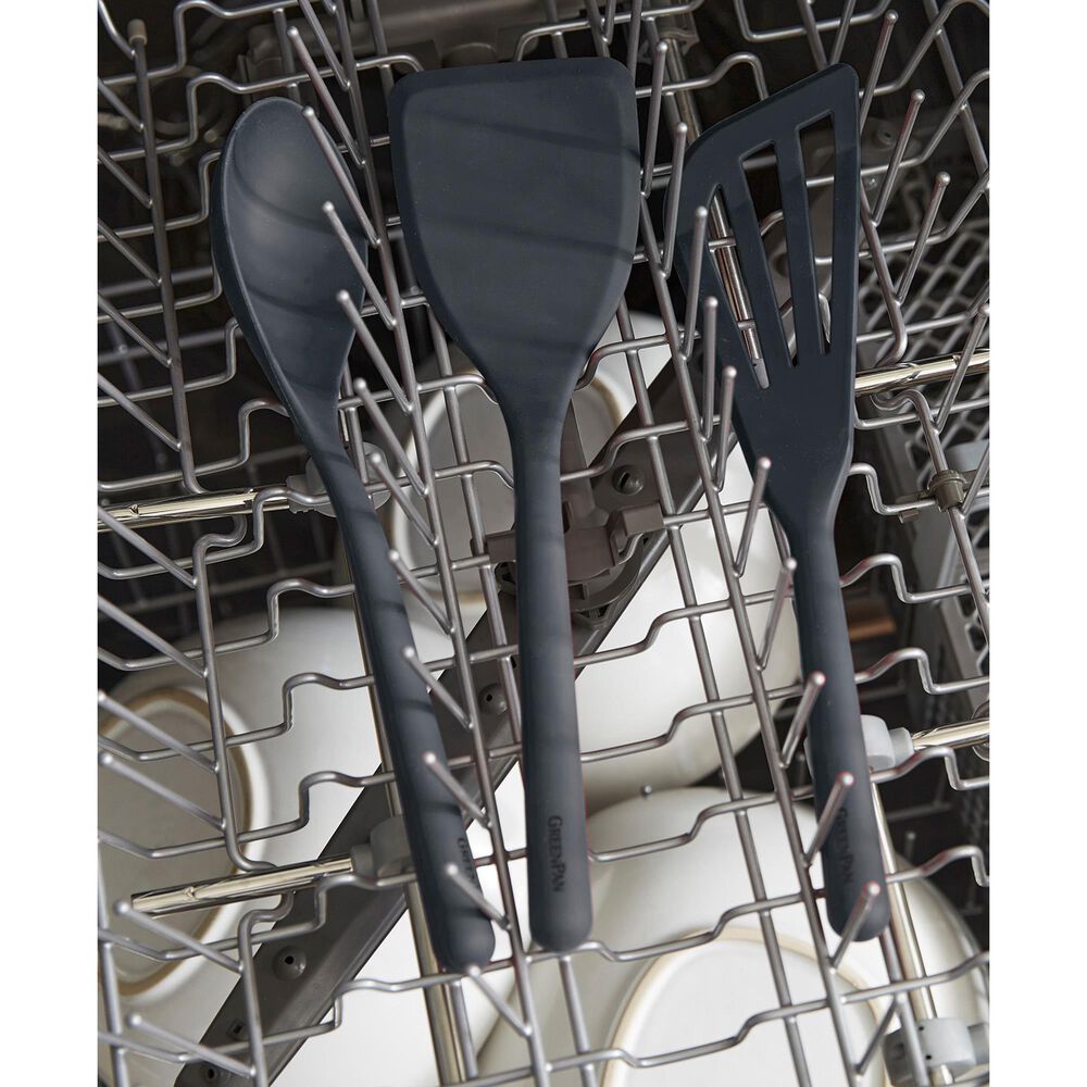 Green Pan Platinum Silicone 7-Piece Utensil Set in Charcoal Grey, , large