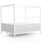 Furniture of America Rosadale Queen X-Cross Canopy Bed in White, , large