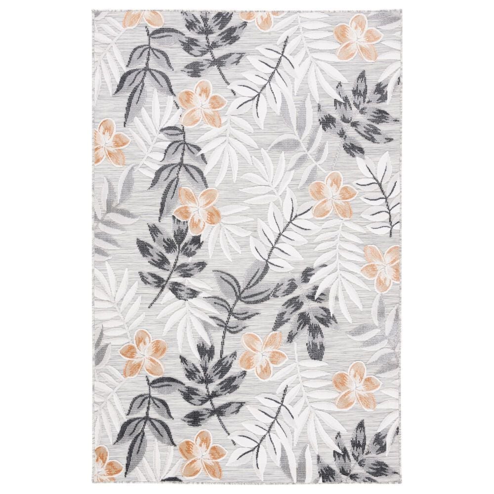 Safavieh Cabana CBN405A 6"6" x 9"6" Grey and Ivory Indoor/Outdoor Area Performance Rug, , large