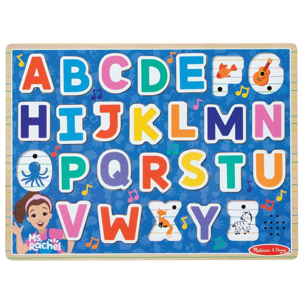 Melissa & Doug Ms. Rachel Wooden Phonics Alphabet Sound Puzzle, , large