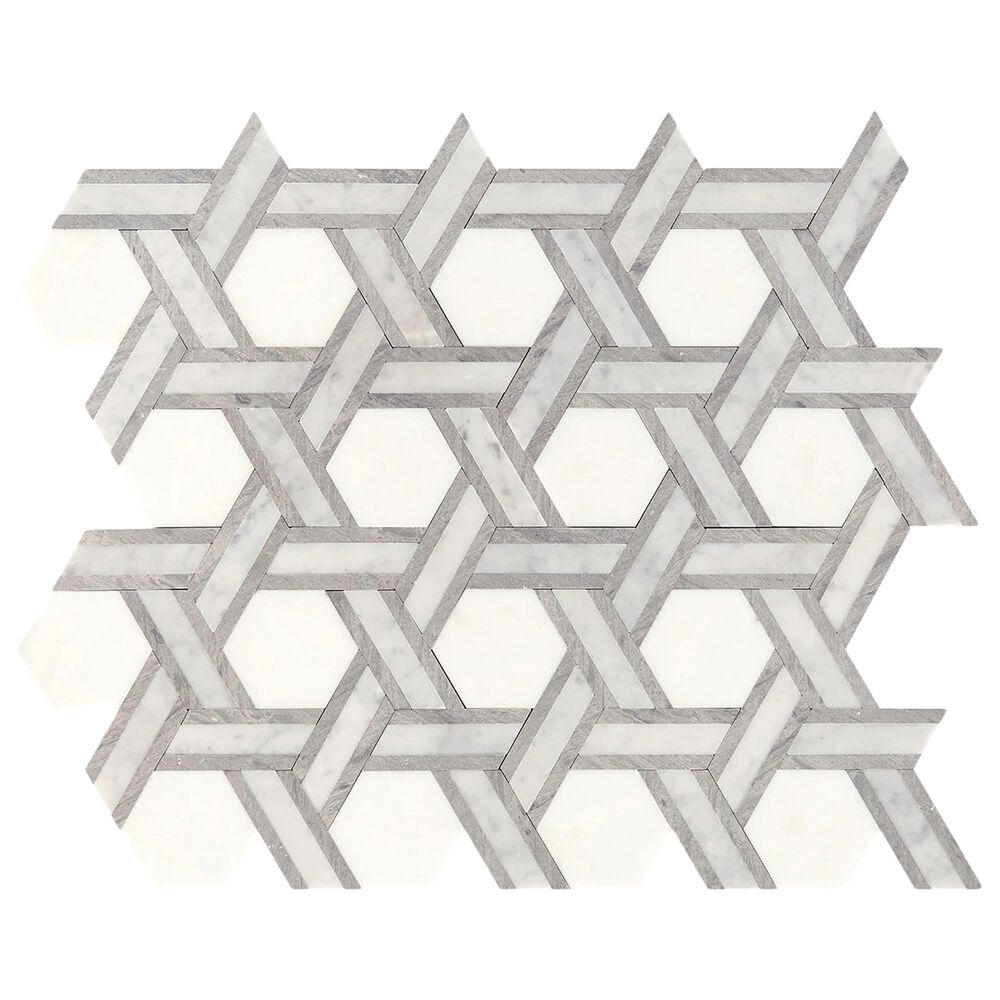 Dal-Tile Fonte Heather Harbor Blend 10.25" x 11.5" Natural Stone Mosaic Sheet, , large