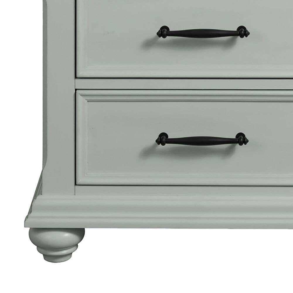 Mayberry Hill Slater 3-Drawer Nightstand with USB in Grey, , large