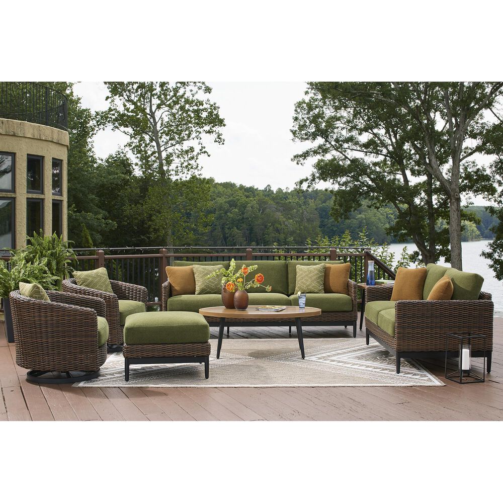 Ashley Horizon 5-Piece Patio Conversation Set in Green, , large