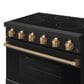 Thor Kitchen Gordon Ramsay 6 Cu. Ft. Professional Freestanding Electric Range with Bronze Handle Kit in Black, , large