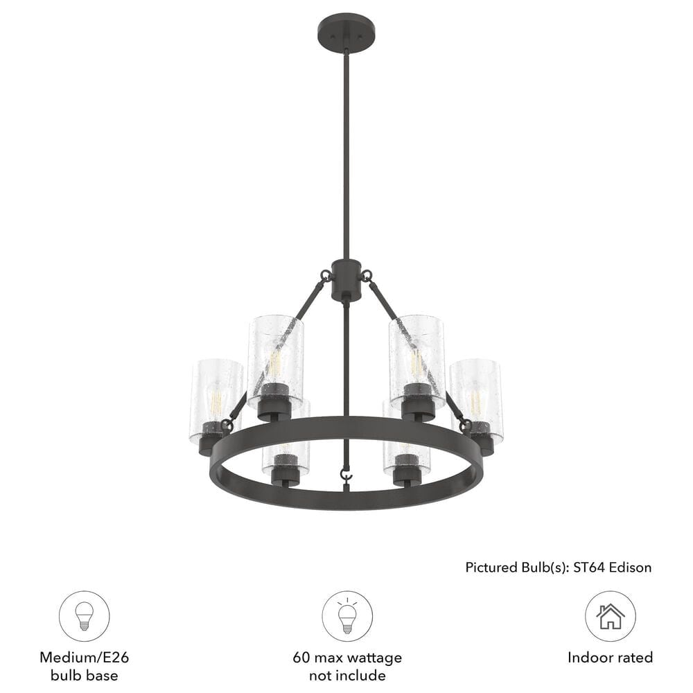 Hunter Hartland 6-Light Chandelier in Noble Bronze, , large