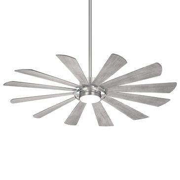 Minka-Aire Windmolen 65" Indoor/Outdoor Smart Ceiling Fan with LED Light in Brushed Steel, , large