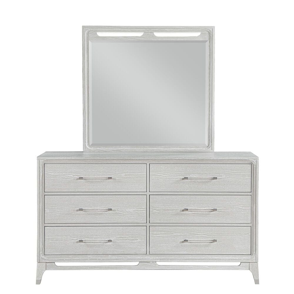 Davis International Solitude 3 Piece Queen Panel Bedroom Set in White Rub Through Finish, , large