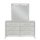 Davis International Solitude 3 Piece Queen Panel Bedroom Set in White Rub Through Finish, , large