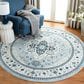 Safavieh Isabella ISA936M 6"7" Round Light Blue and Cream Area Rug, , large