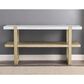 Crystal City Perth Sofa Table in Weathered Sand and White, , large