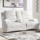 Ashley Rhines Falls Power Reclining Loveseat in Alloy, , large