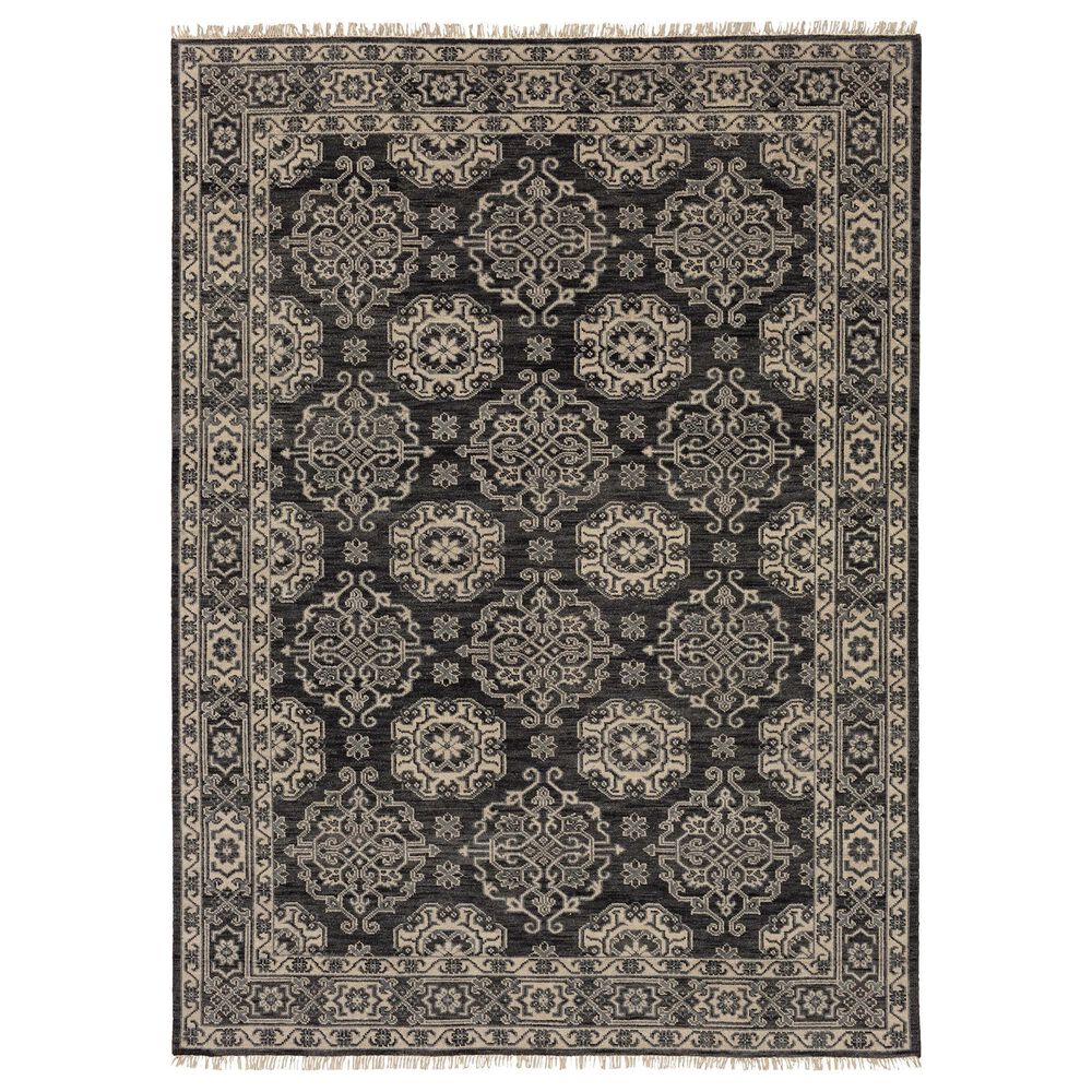 Karastan Paradigm RG144-4575 9" x 12" Camille Black Area Rug, , large