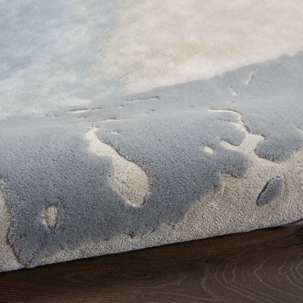 Nourison Prismatic PRS19 8&#39;7&quot; x 11&#39;6&quot; Seafoam and Silver Area Rug, , large