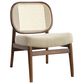 Coaster Rayo Accent Armless Chair with Rattan Cane Back in Camel, , large