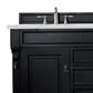 James Martin Vanities Brookfield 60" Double Bathroom Vanity in Antique Black with 3 cm Ethereal Noctis Quartz Top and Rectangle Sink, , large
