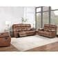 Steve Silver Rudger Manual Reclining Loveseat in Chestnut Brown, , large