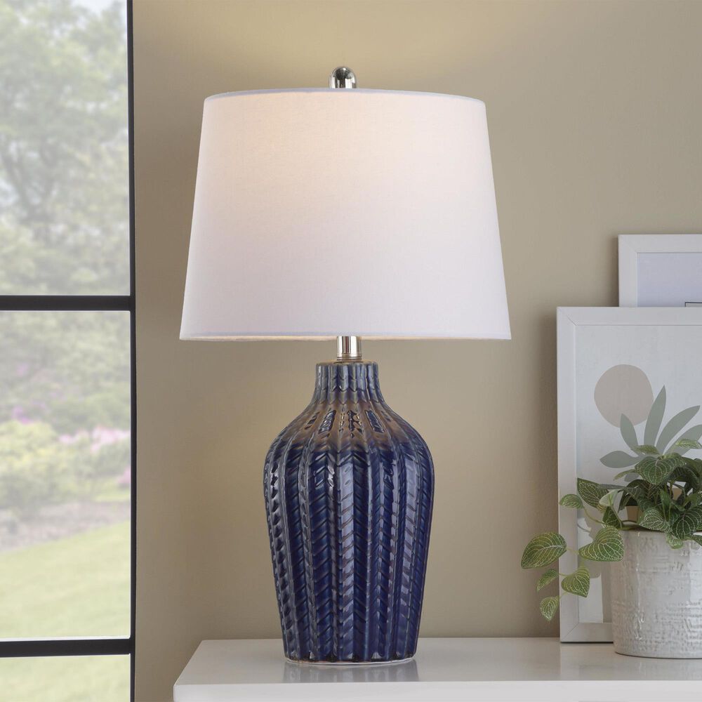 Hearth and Haven Rockwell Table Lamp in Dark Blue (Set of 2), , large