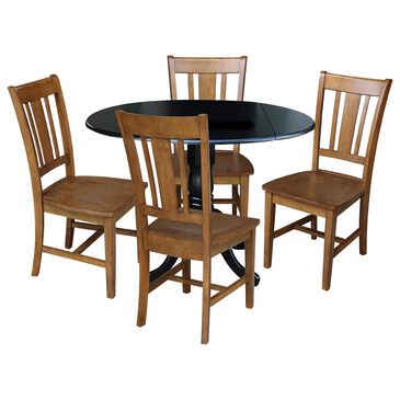 International Concepts 5-Piece Dining Set in Black/Pecan, , large