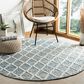 Safavieh Natura NAT711B 6" Round Ivory and Blue Area Rug, , large