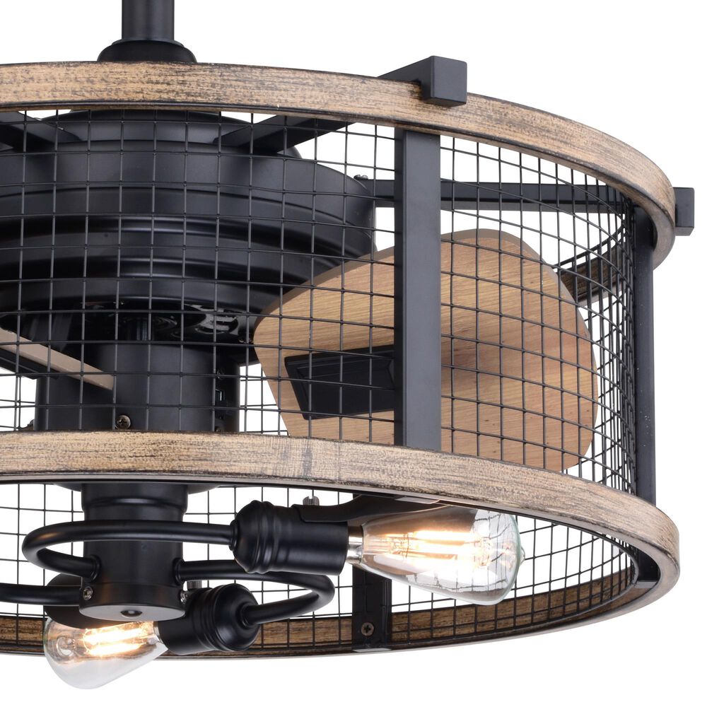 Vaxcel Humboldt 21" LED Ceiling Fan in Oil Rubbed Bronze and Burnished Teak, , large