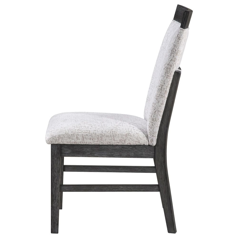 Modern Market Side Chair with Beige Upholstered in Dark Brown, , large