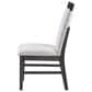 Modern Market Side Chair with Beige Upholstered in Dark Brown, , large